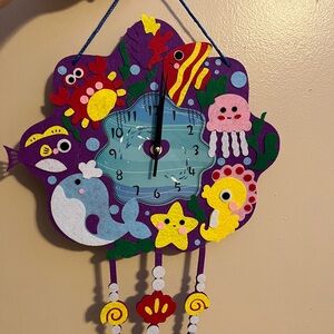 Colorful Underwater Themed Wall Clock